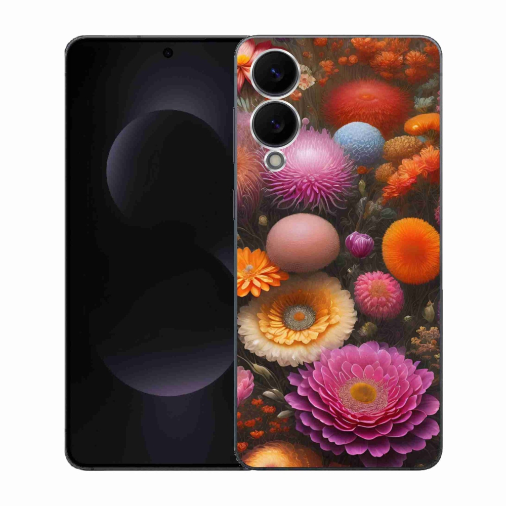 Gélový kryt mmCase na Samsung Galaxy S25 Edge - kvetinová kompozícia