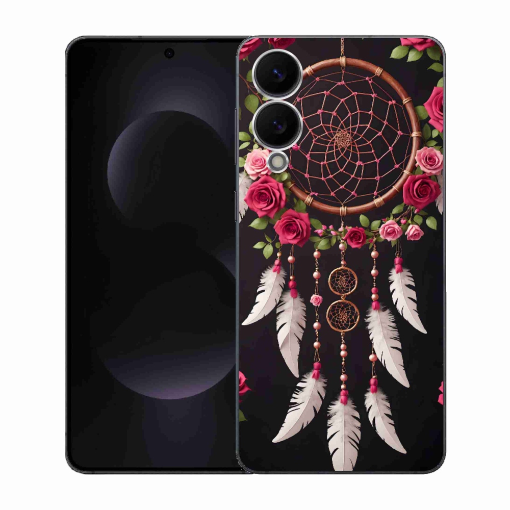 Gélový kryt mmCase na Samsung Galaxy S25 Edge - lapač snov s ružami