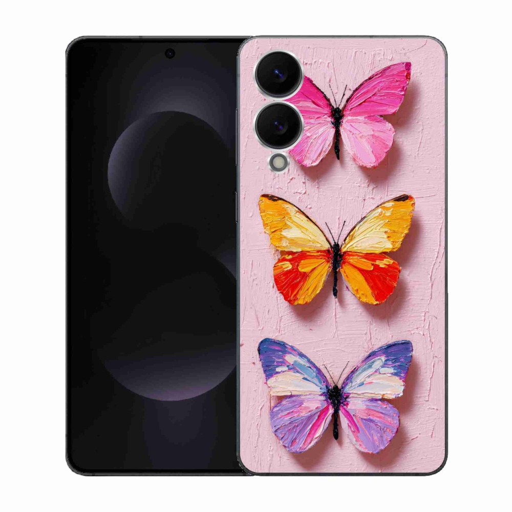 Gélový kryt mmCase na Samsung Galaxy S25 Edge - motýlia trojica