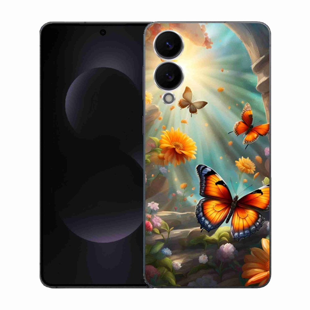 Gélový kryt mmCase na Samsung Galaxy S25 Edge - motýlia záhrada 2