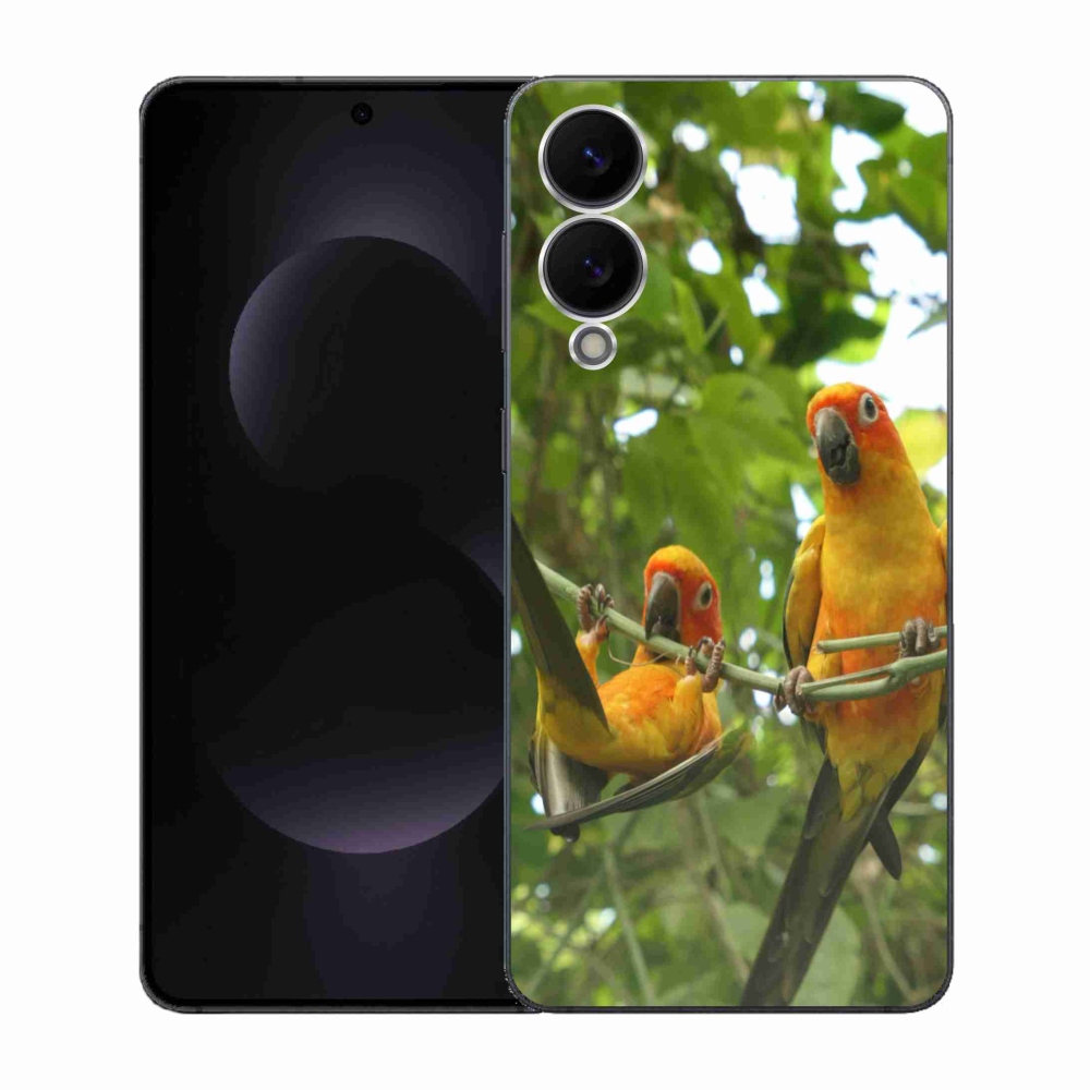 Gélový kryt mmCase na Samsung Galaxy S25 Edge - papagáje aratingy