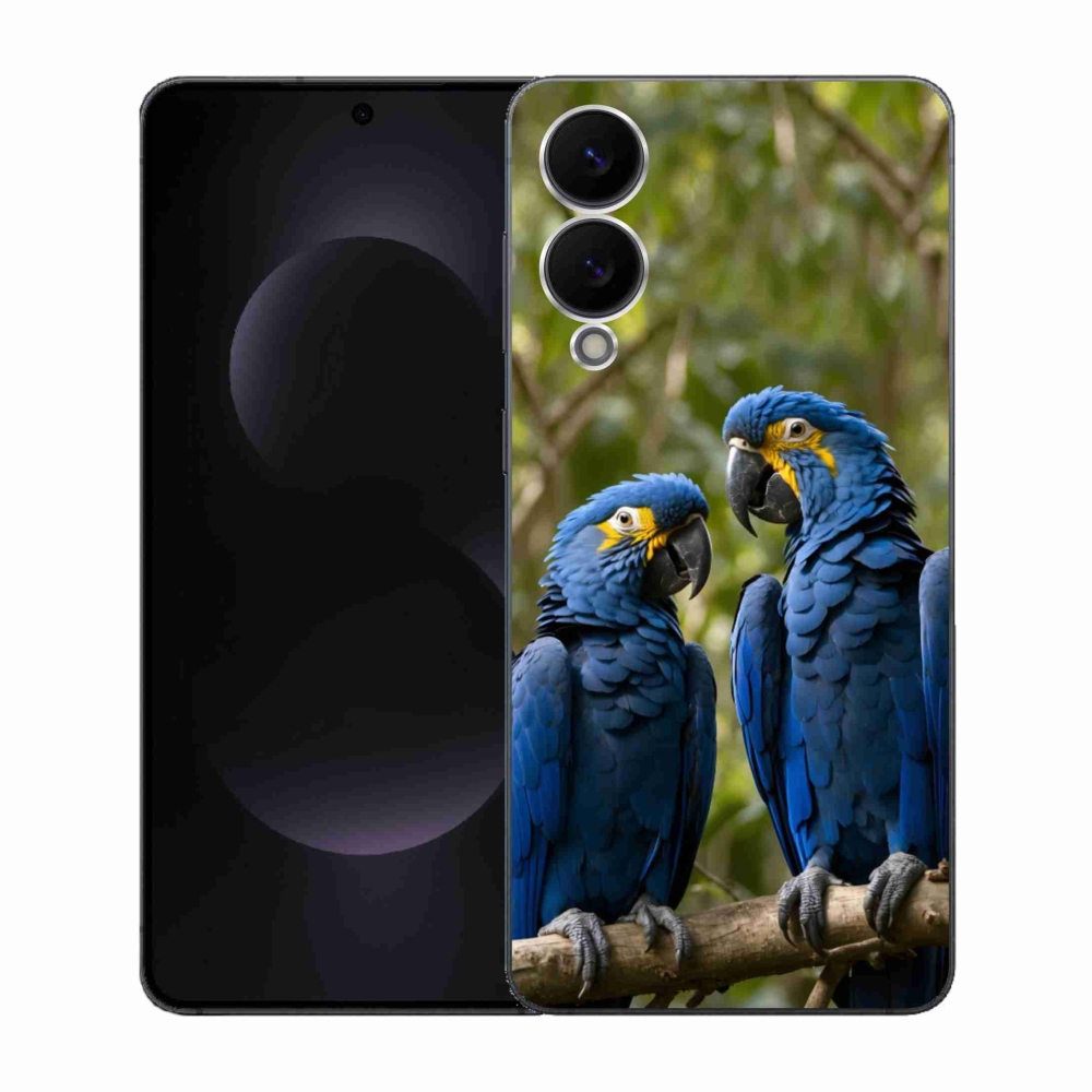 Gélový kryt mmCase na Samsung Galaxy S25 Edge - papagájové duo