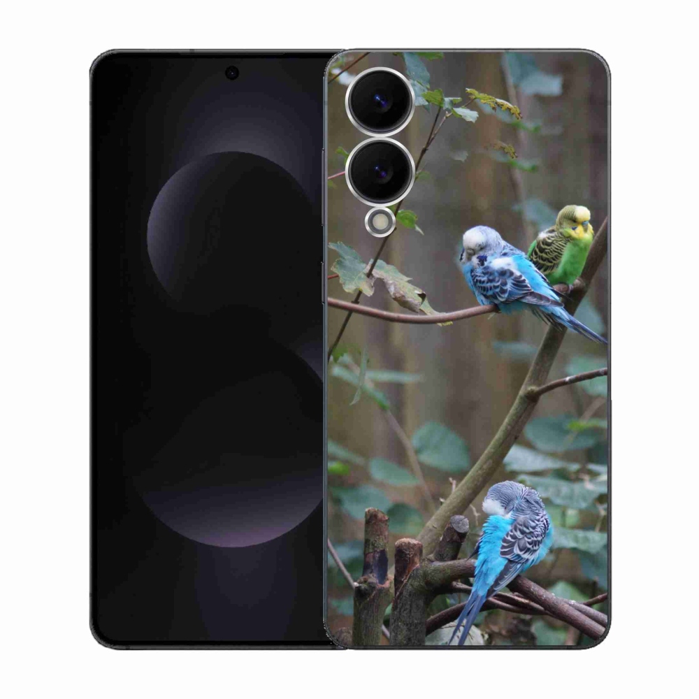 Gélový kryt mmCase na Samsung Galaxy S25 Edge - papagáje na vetve