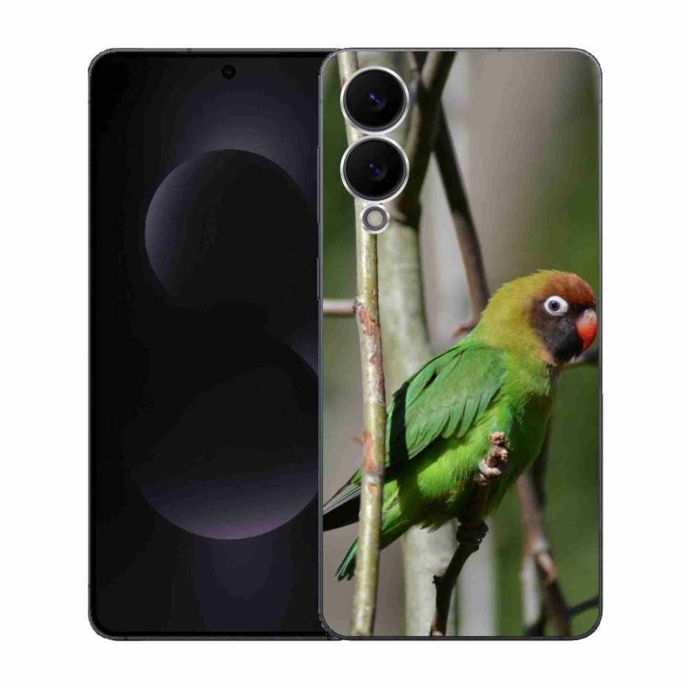 Gélový kryt mmCase na Samsung Galaxy S25 Edge - papagáj agapornis