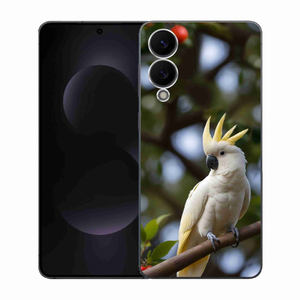 Gélový kryt mmCase na Samsung Galaxy S25 Edge - papagáj kakadu 3