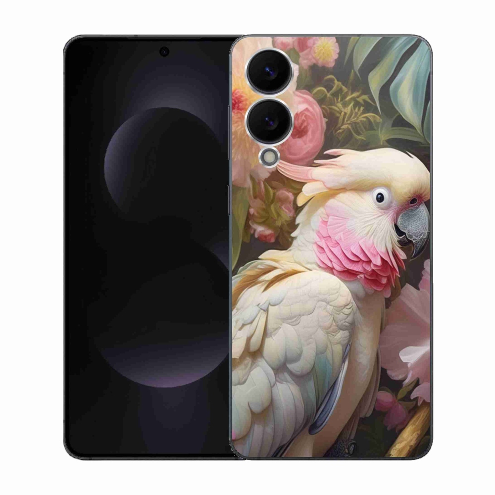 Gélový kryt mmCase na Samsung Galaxy S25 Edge - papagáj kakadu ružový 2