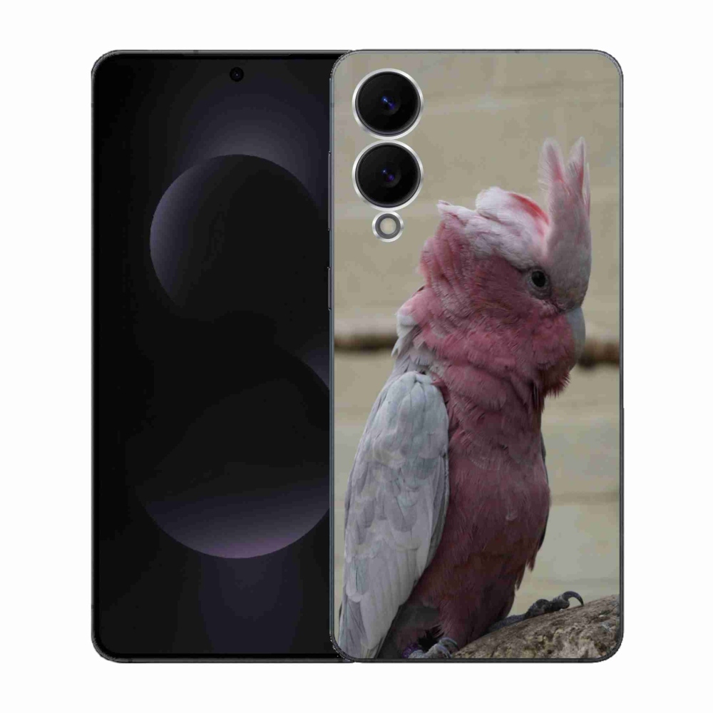 Gélový kryt mmCase na Samsung Galaxy S25 Edge - papagáj kakadu ružový