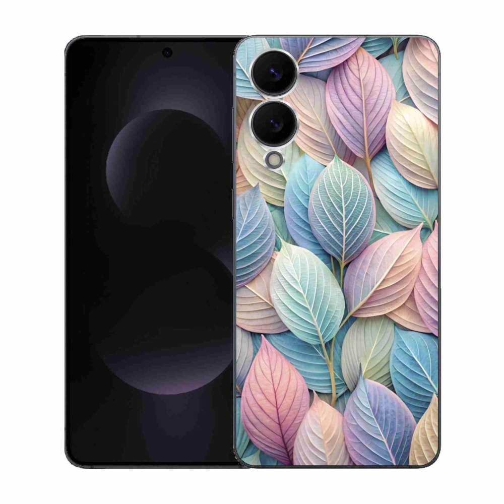 Gélový kryt mmCase na Samsung Galaxy S25 Edge - pastelové listy