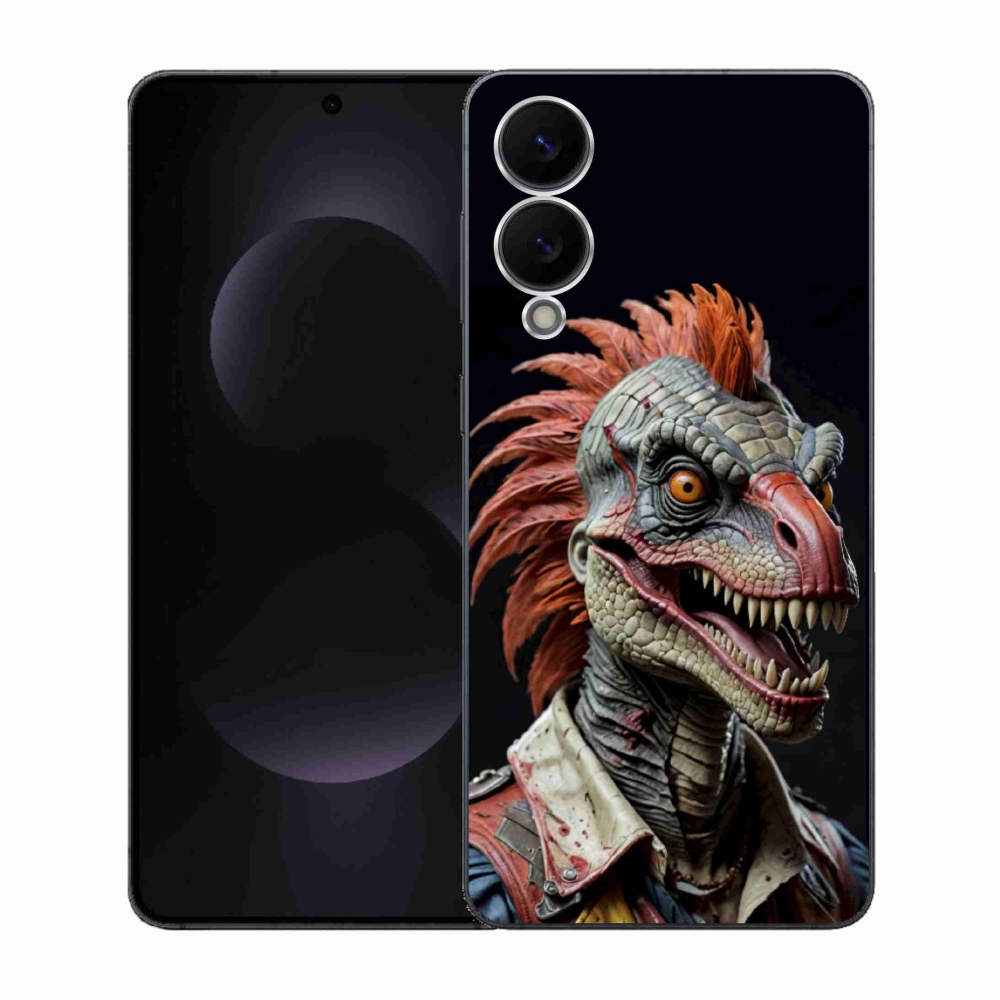 Gélový kryt mmCase na Samsung Galaxy S25 Edge - punk dinosaurus