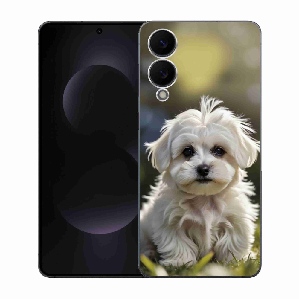 Gélový kryt mmCase na Samsung Galaxy S25 Edge - roztomilý maltézsky psík