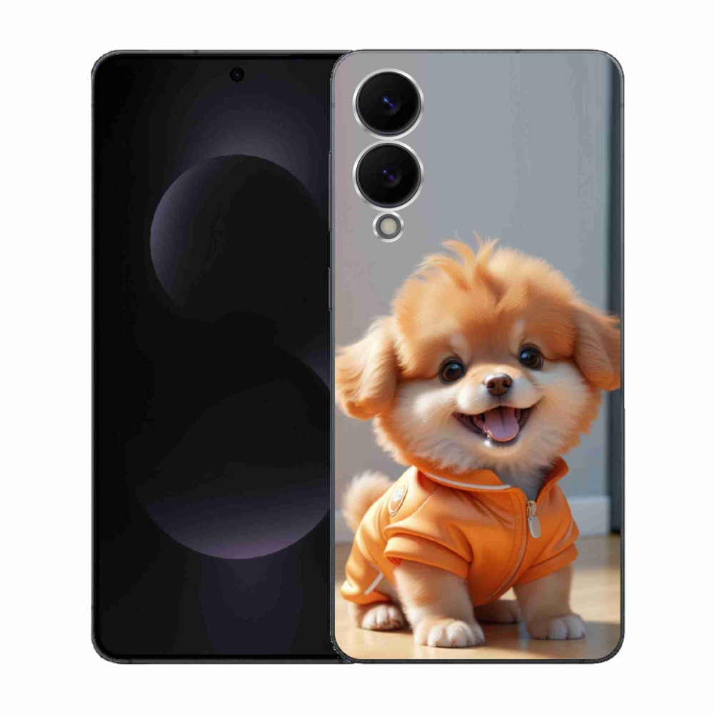 Gélový kryt mmCase na Samsung Galaxy S25 Edge - roztomilý pomeranian v mikine
