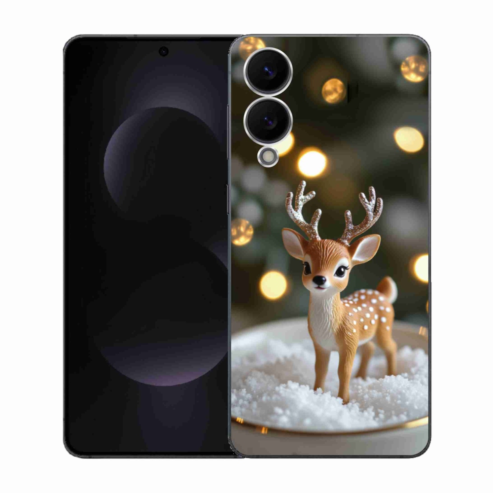 Gélový kryt mmCase na Samsung Galaxy S25 Edge - roztomilý vianočný jeleň