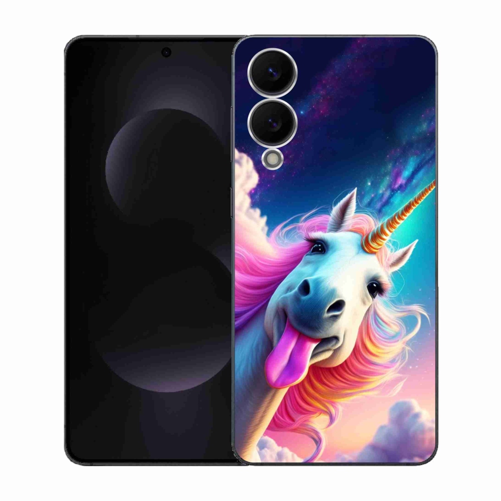 Gélový kryt mmCase na Samsung Galaxy S25 Edge - šialený jednorožec