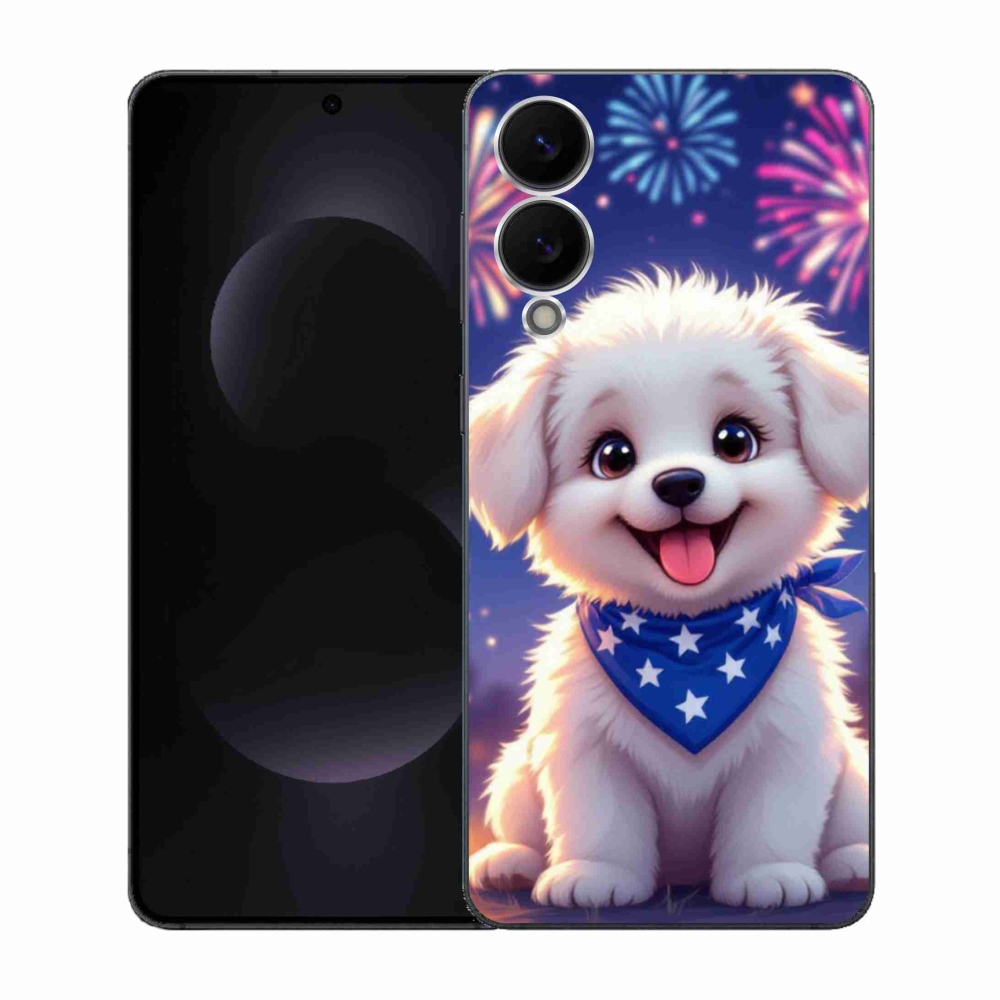 Gélový kryt mmCase na Samsung Galaxy S25 Edge - slávnostné šteňa