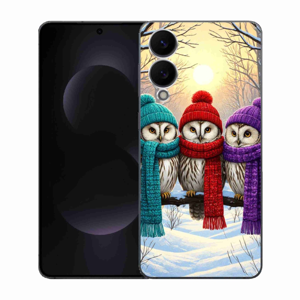 Gélový kryt mmCase na Samsung Galaxy S25 Edge - soví priatelia