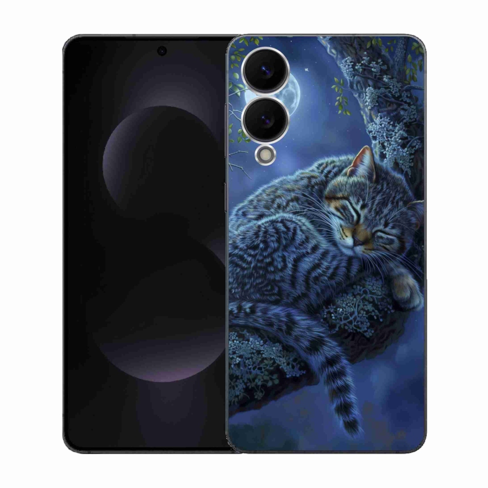 Gélový kryt mmCase na Samsung Galaxy S25 Edge - spiaca mačka