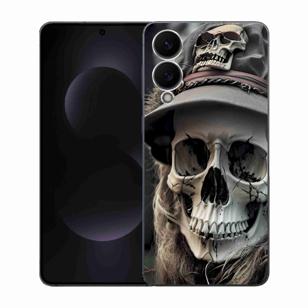 Gélový kryt mmCase na Samsung Galaxy S25 Edge - temná lebka