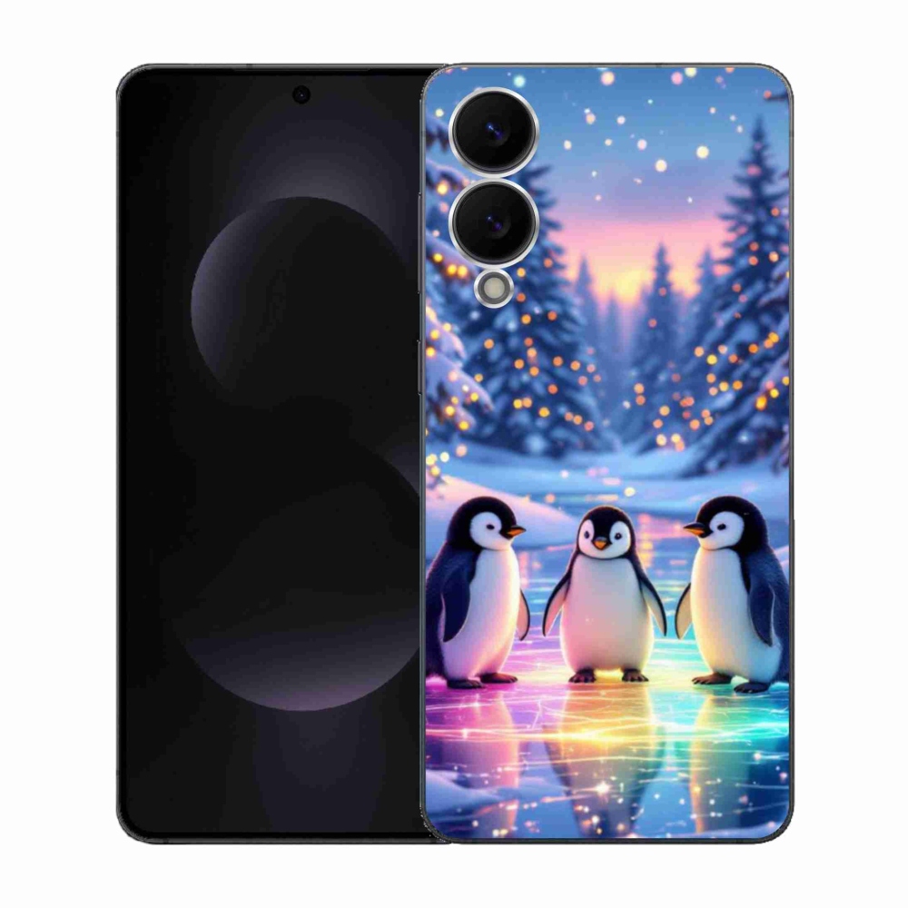 Gélový kryt mmCase na Samsung Galaxy S25 Edge - tučniaky