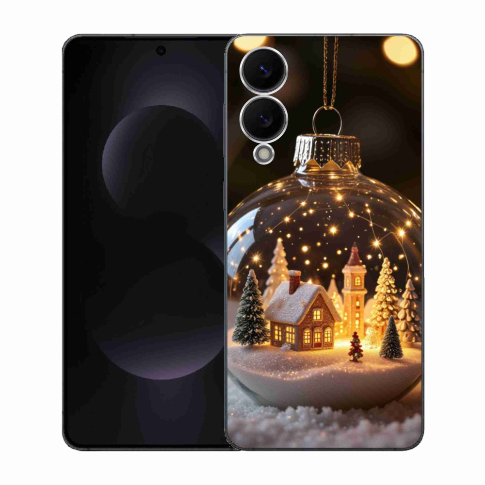 Gélový kryt mmCase na Samsung Galaxy S25 Edge - vianočné gule 3