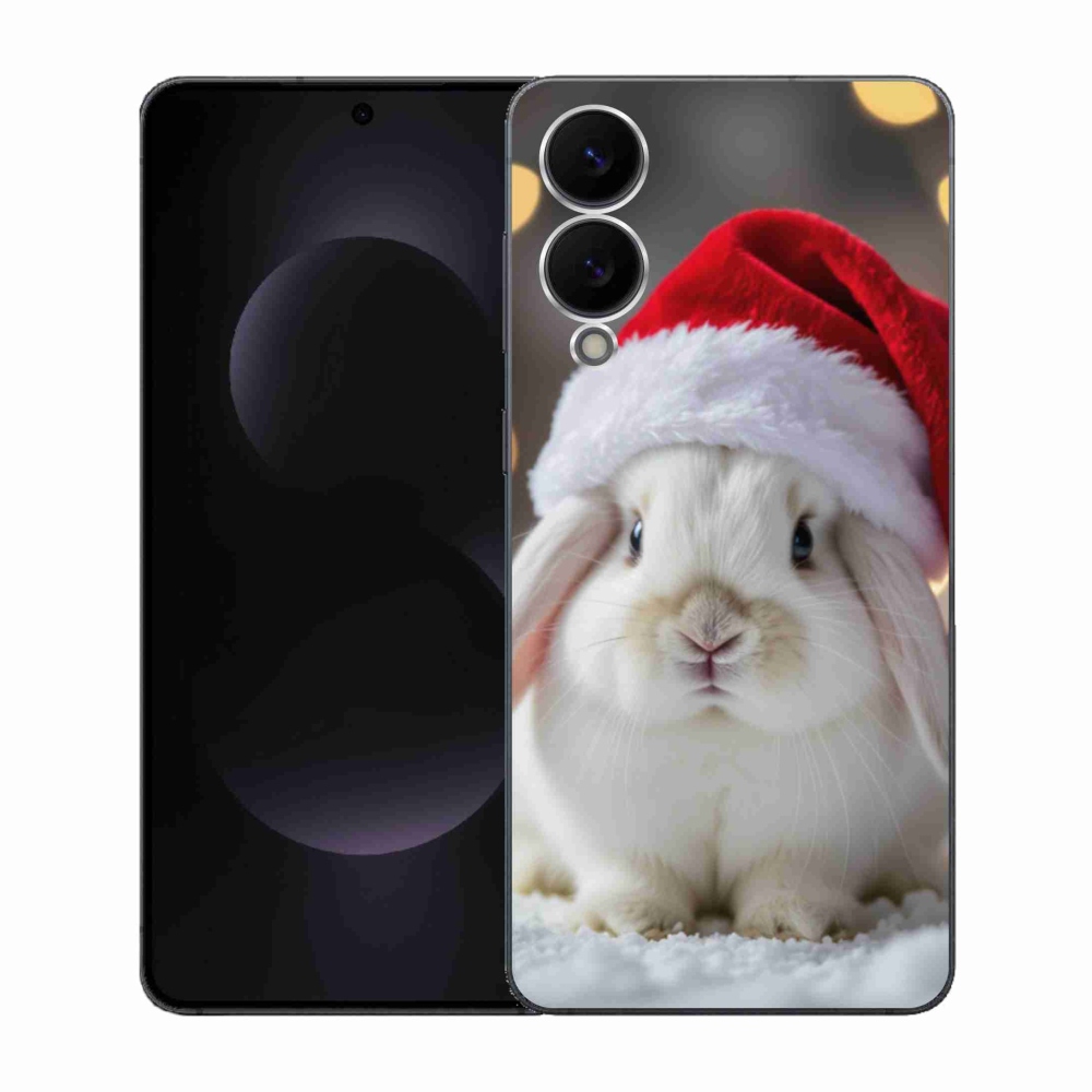 Gélový kryt mmCase na Samsung Galaxy S25 Edge - vianočný králik