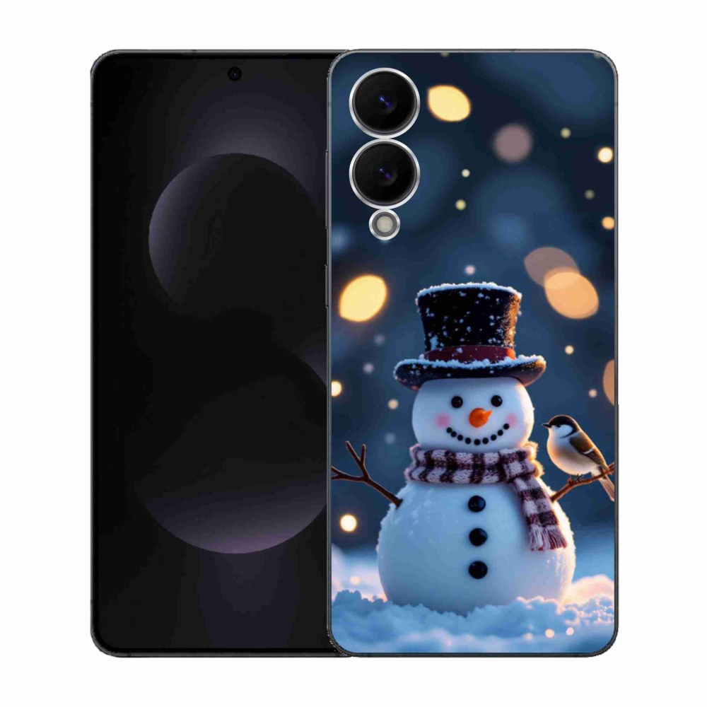 Gélový kryt mmCase na Samsung Galaxy S25 Edge - vianočný snehuliak