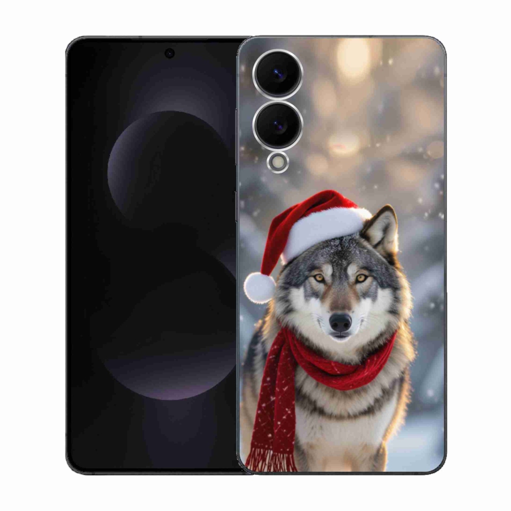 Gélový kryt mmCase na Samsung Galaxy S25 Edge - vianočný vlk