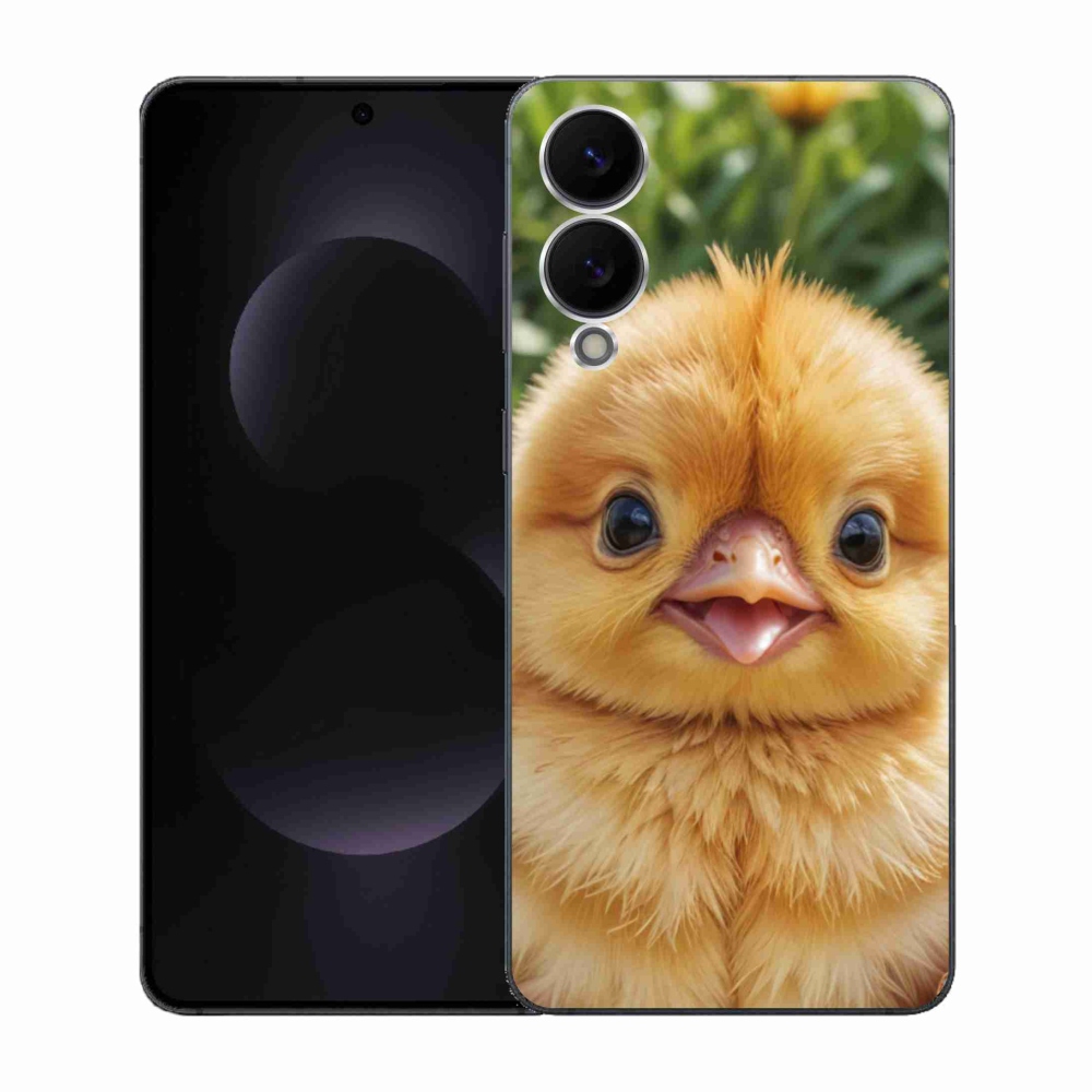 Gélový kryt mmCase na Samsung Galaxy S25 Edge - veselé kuriatko