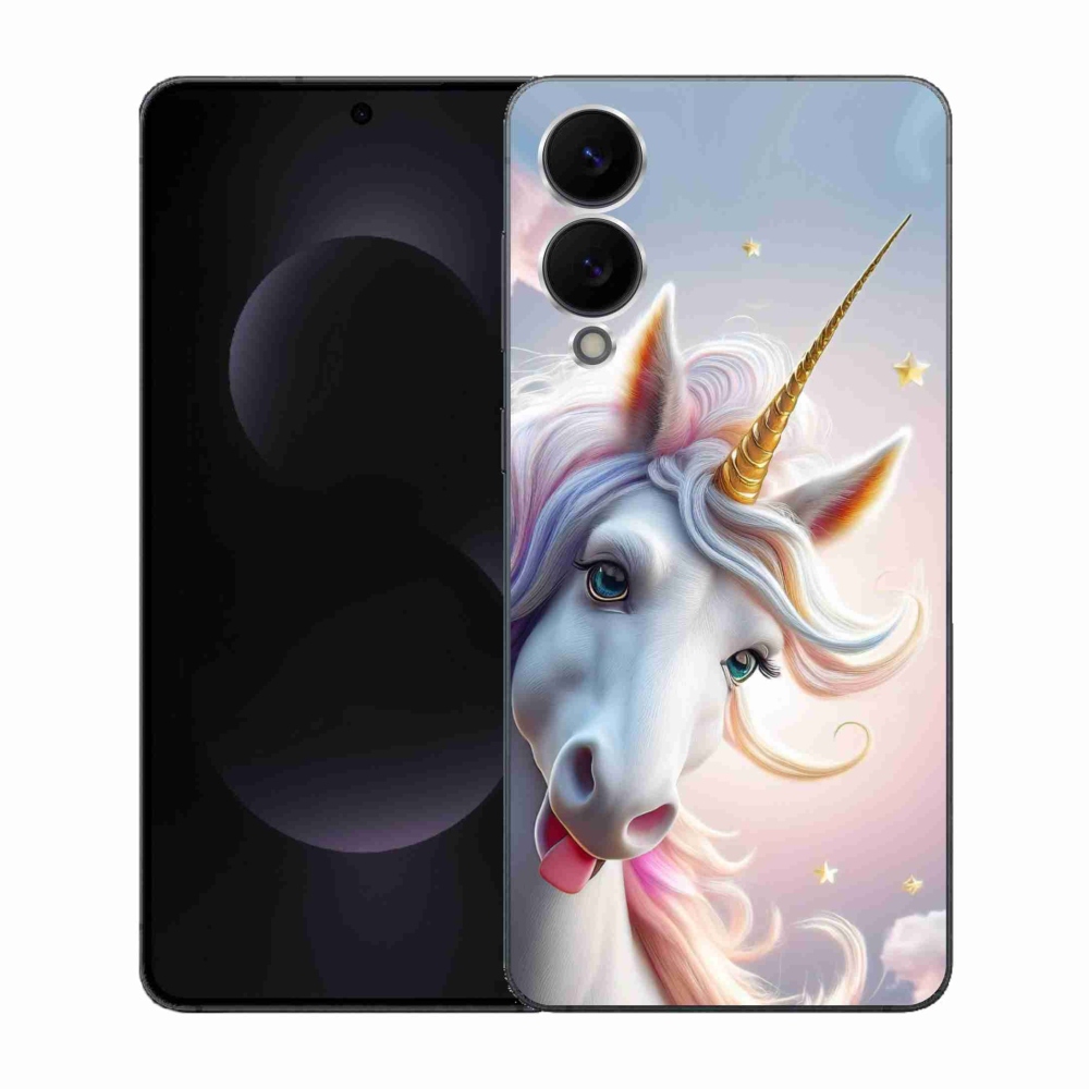 Gélový kryt mmCase na Samsung Galaxy S25 Edge - veselý jednorožec