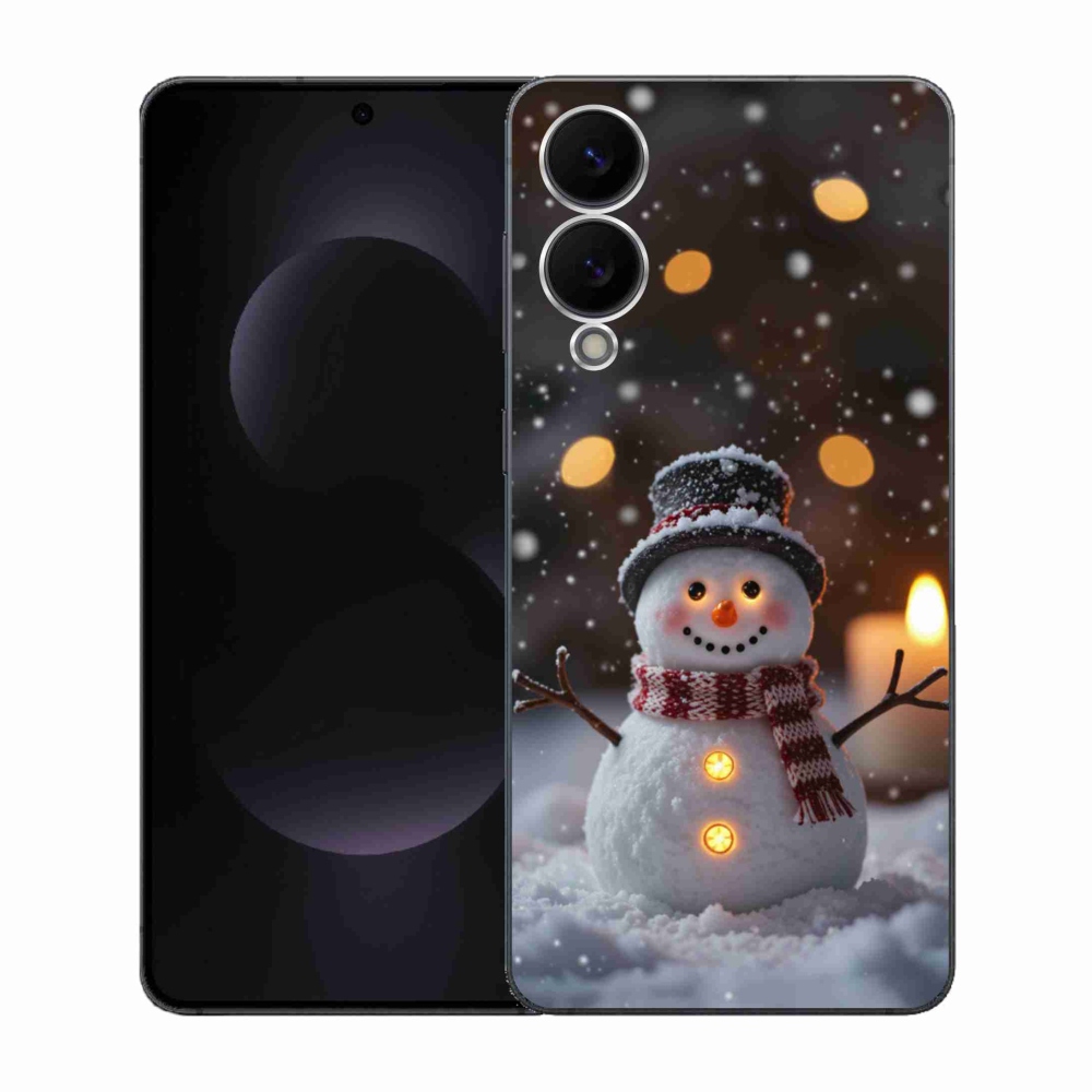 Gélový kryt mmCase na Samsung Galaxy S25 Edge - veselý snehuliak