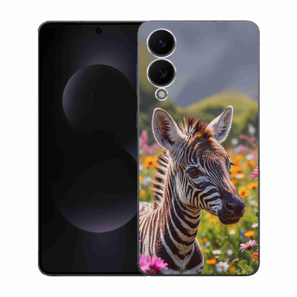 Gélový kryt mmCase na Samsung Galaxy S25 Edge - zebra na lúke