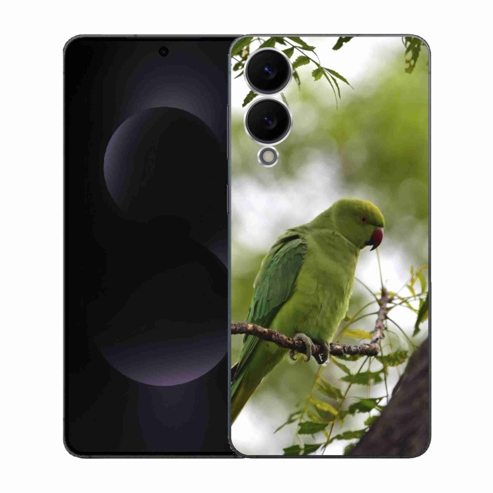 Gélový kryt mmCase na Samsung Galaxy S25 Edge - zelený papagáj