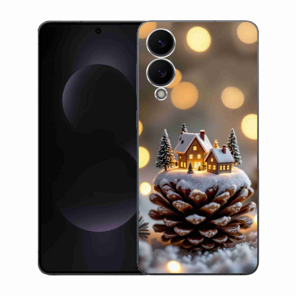 Gélový kryt mmCase na Samsung Galaxy S25 Edge - zimná dedinka