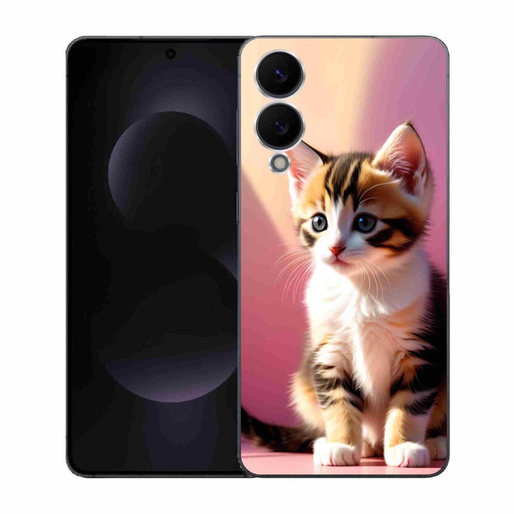 Gélový kryt mmCase na Samsung Galaxy S25 Edge - zvedavé mačiatko 2