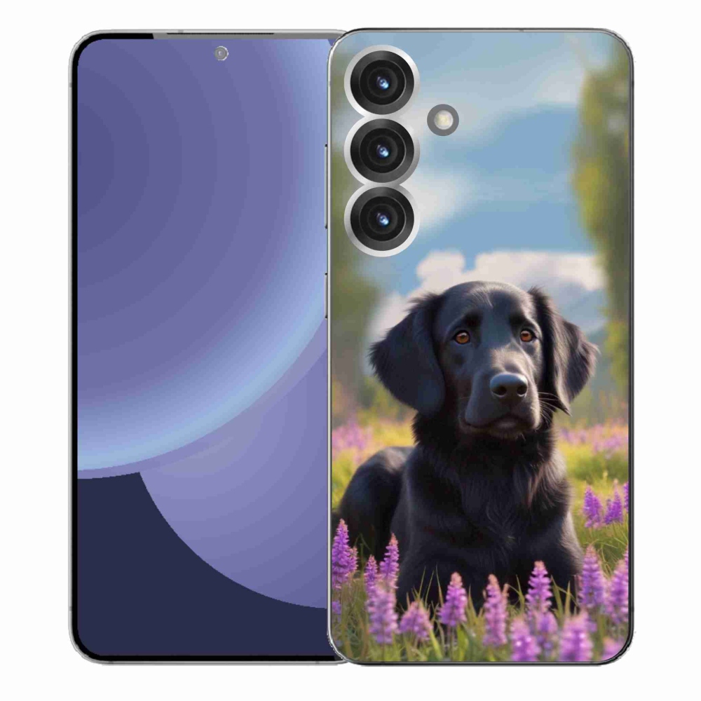 Gélový kryt mmCase na Samsung Galaxy S25+ - elegantný čierny retriever