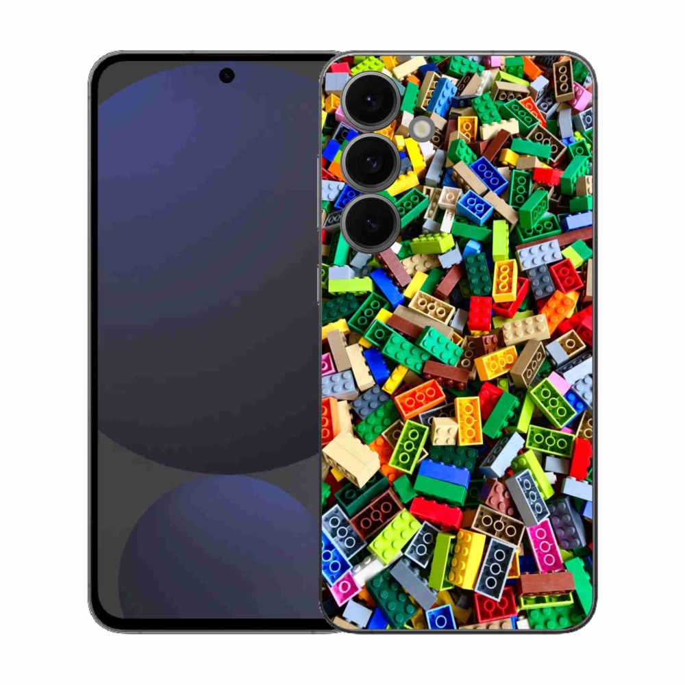 Gélový kryt mmCase na Samsung Galaxy S25 FE - farebné stavebné kocky