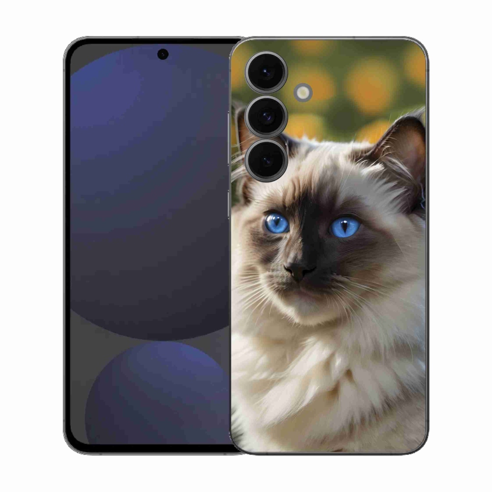 Gélový kryt mmCase na Samsung Galaxy S25 FE - biely ragdoll