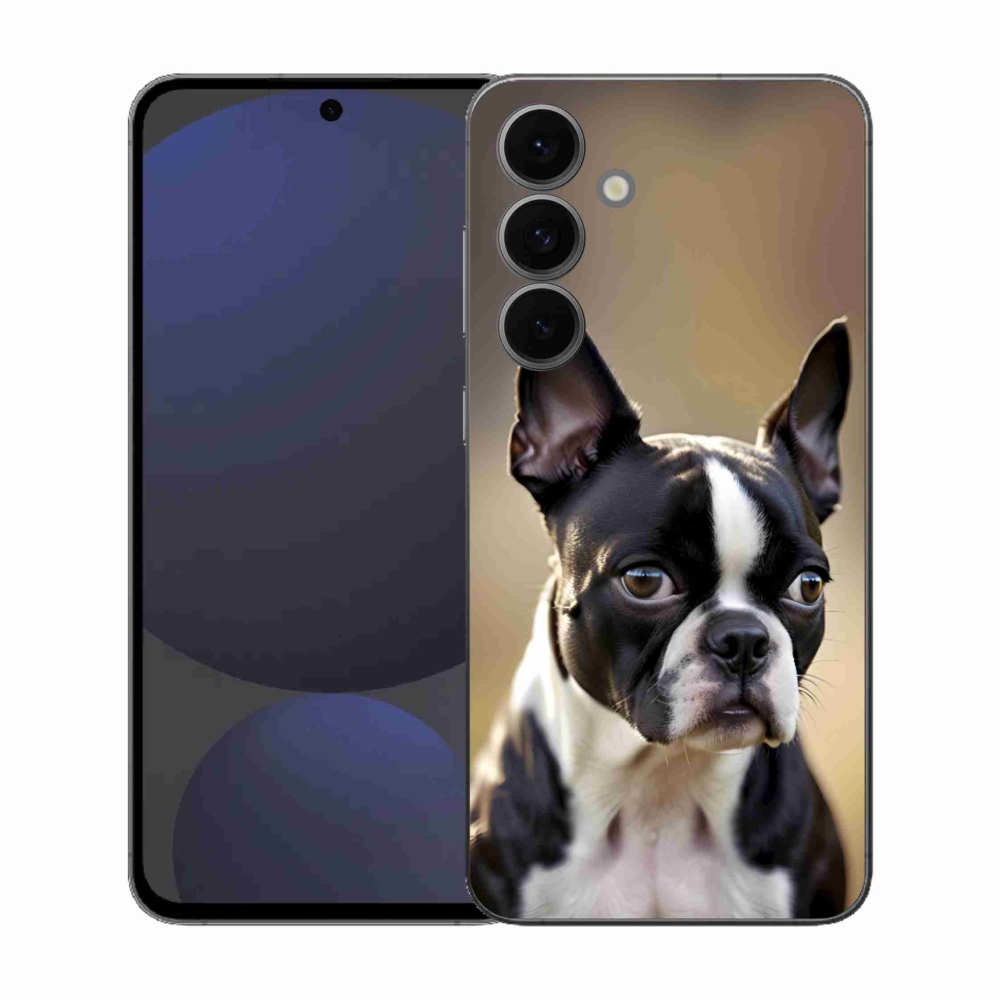 Gélový kryt mmCase na Samsung Galaxy S25 EFE - bostonský teriér