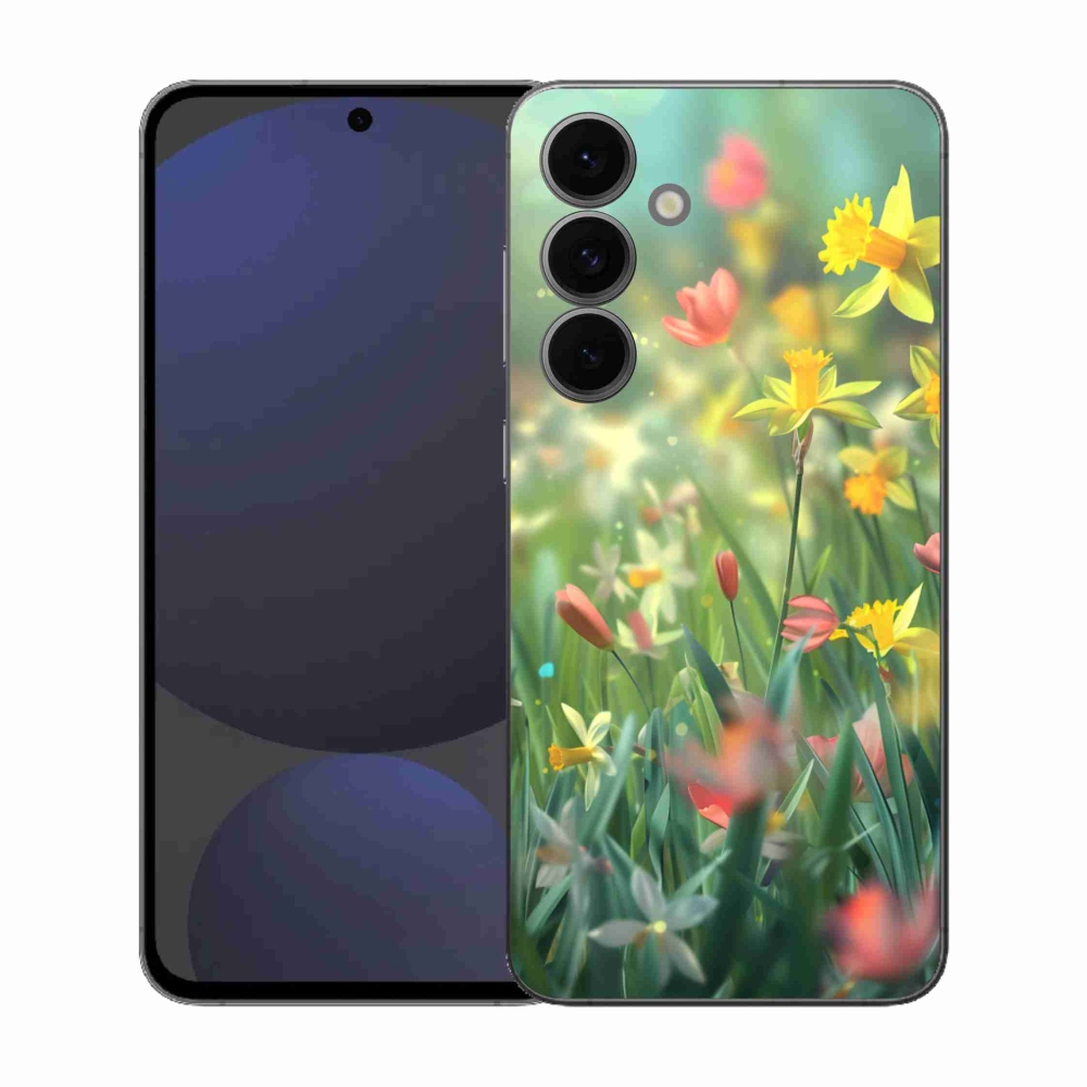 Gélový kryt mmCase na Samsung Galaxy S25 FE - jarné kvety