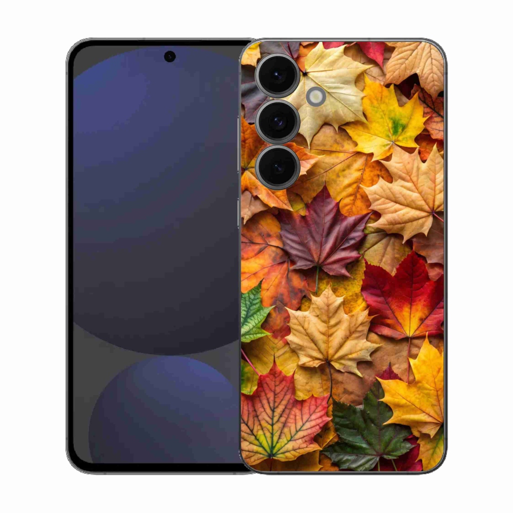 Gélový kryt mmCase na Samsung Galaxy S25 FE - javorové listy 2