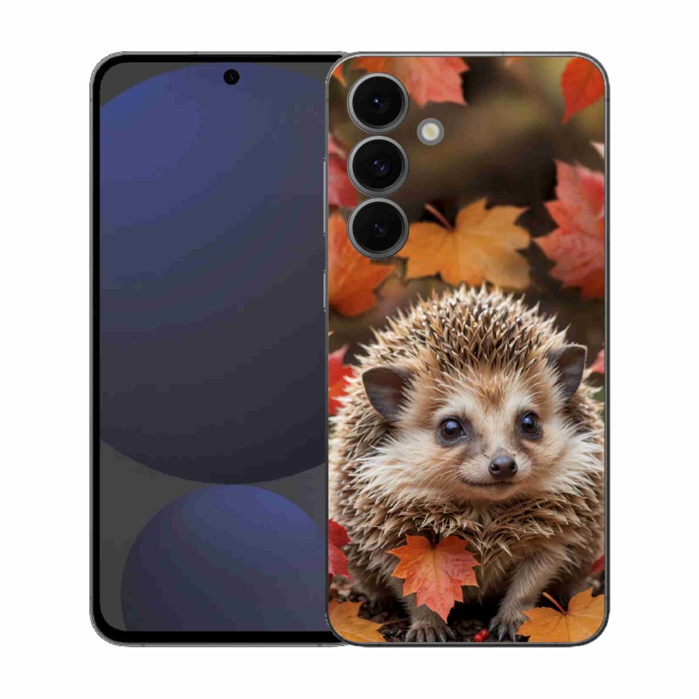 Gélový kryt mmCase na Samsung Galaxy S25 EFE - ježko v lístia
