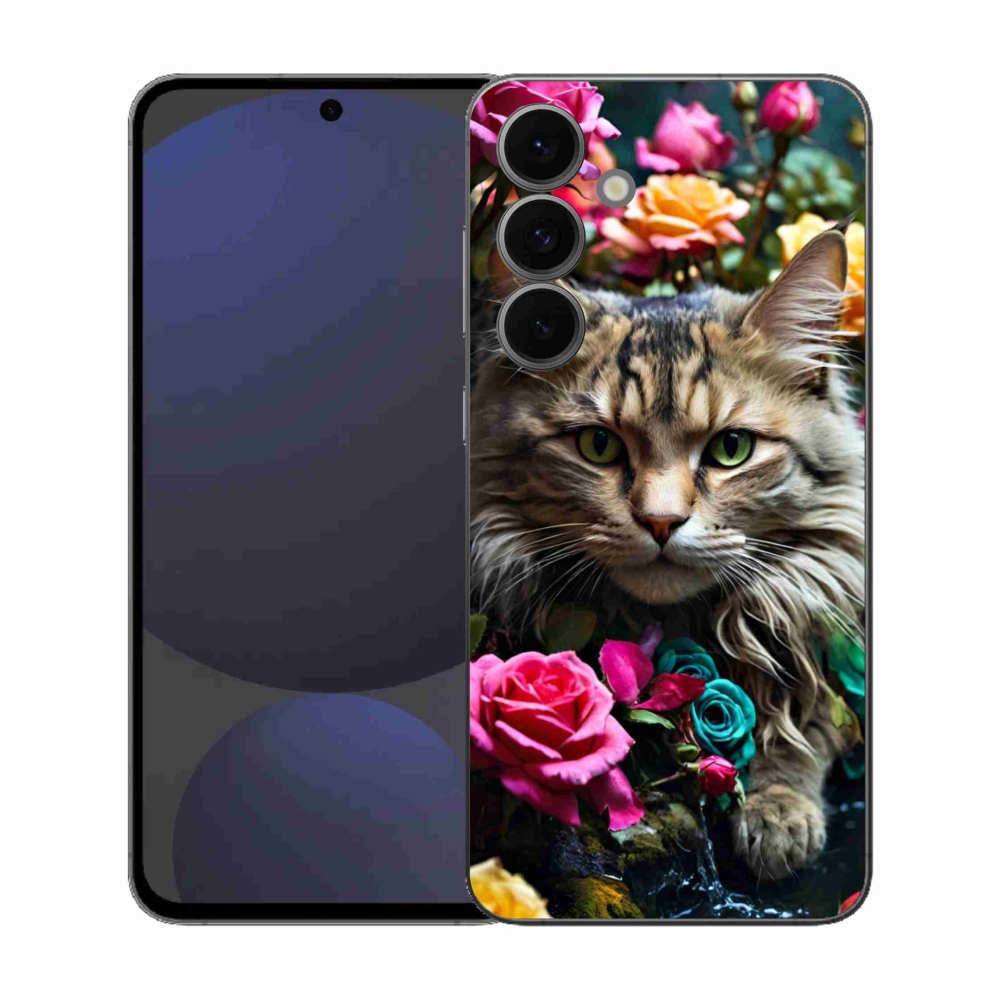 Gélový kryt mmCase na Samsung Galaxy S25 FE - mačacie pohľad 2