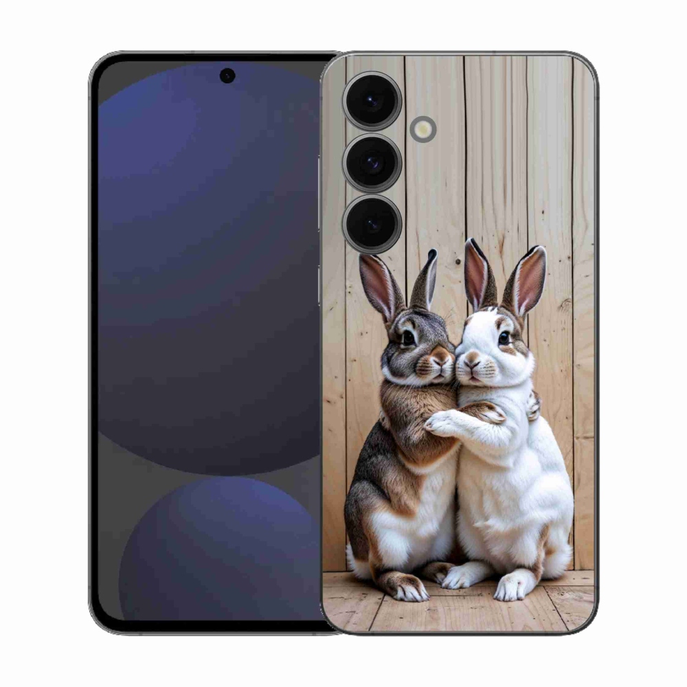 Gélový kryt mmCase na Samsung Galaxy S25 EFE - králičie pár