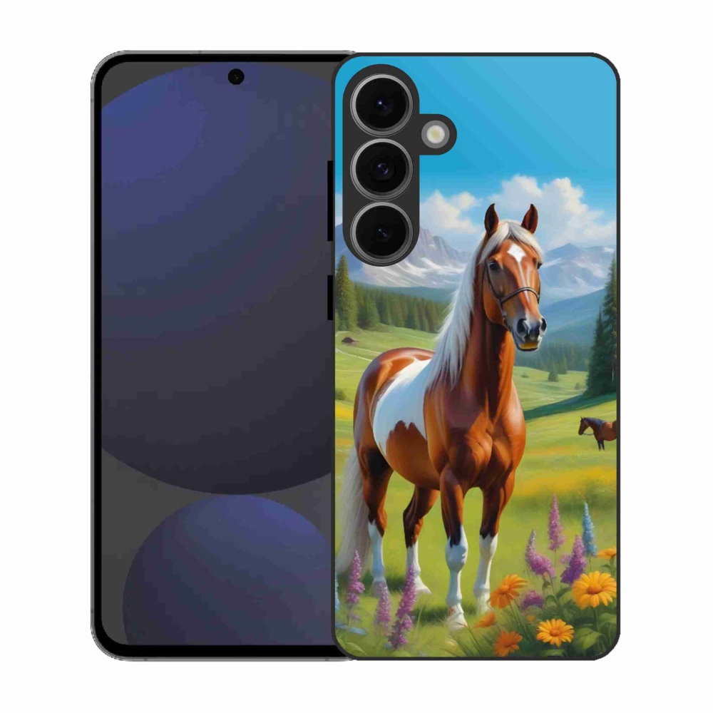 Gélový kryt mmCase na Samsung Galaxy S25 EFE - kôň na lúke
