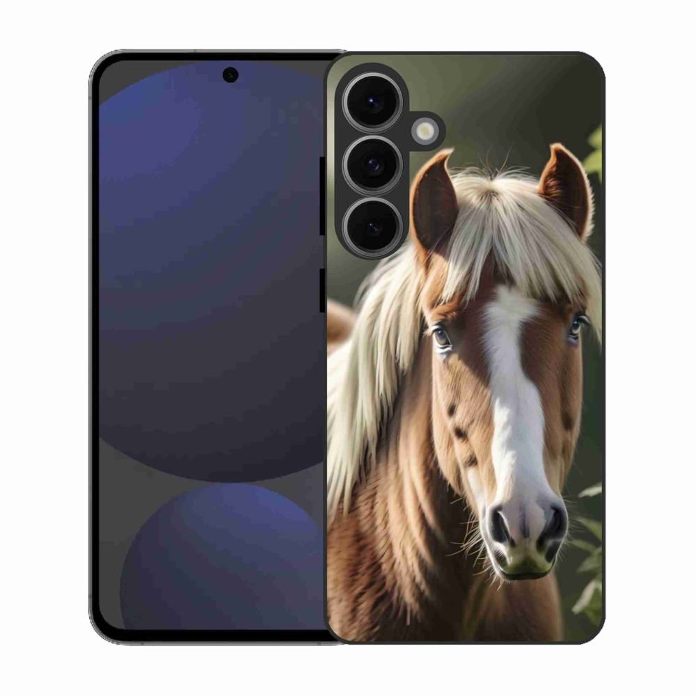 Gélový kryt mmCase na Samsung Galaxy S25 EFE - kôň so svetlou hrivou