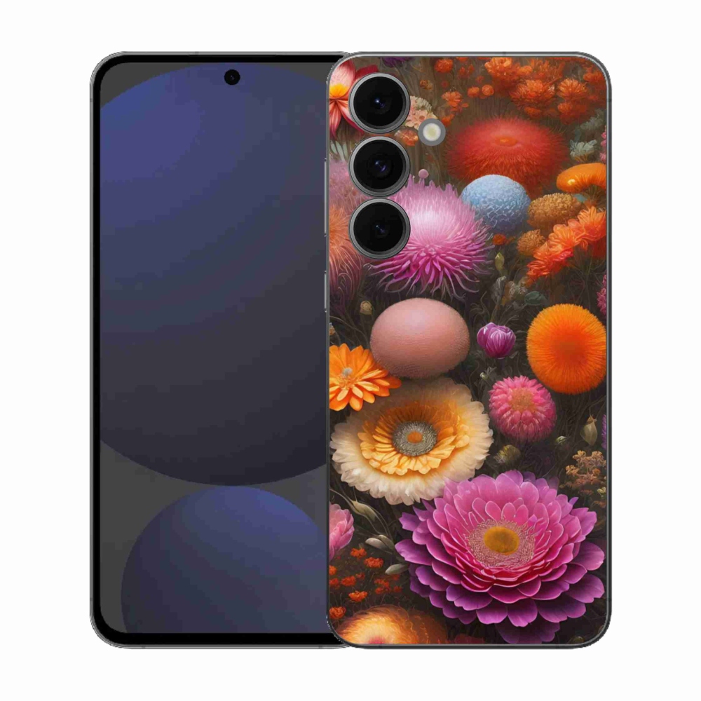 Gélový kryt mmCase na Samsung Galaxy S25 FE - kvetinová kompozícia
