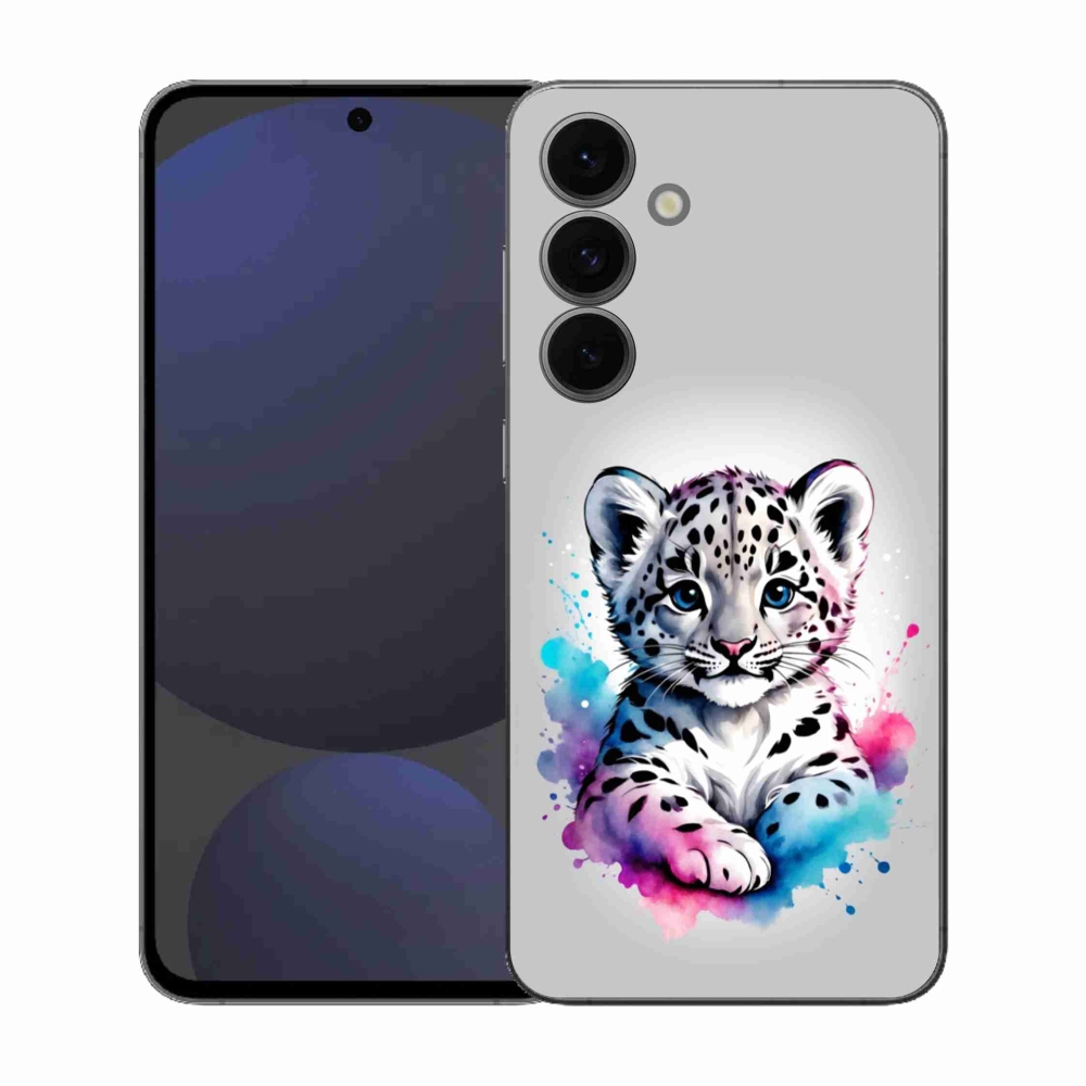 Gélový kryt mmCase na Samsung Galaxy S25 FE - leopardej mláďa