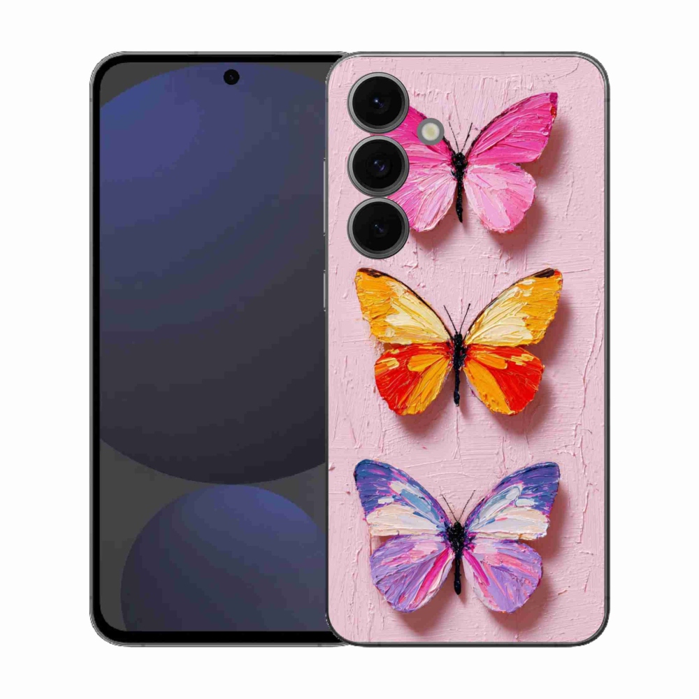 Gélový kryt mmCase na Samsung Galaxy S25 FE - motýlia trojica