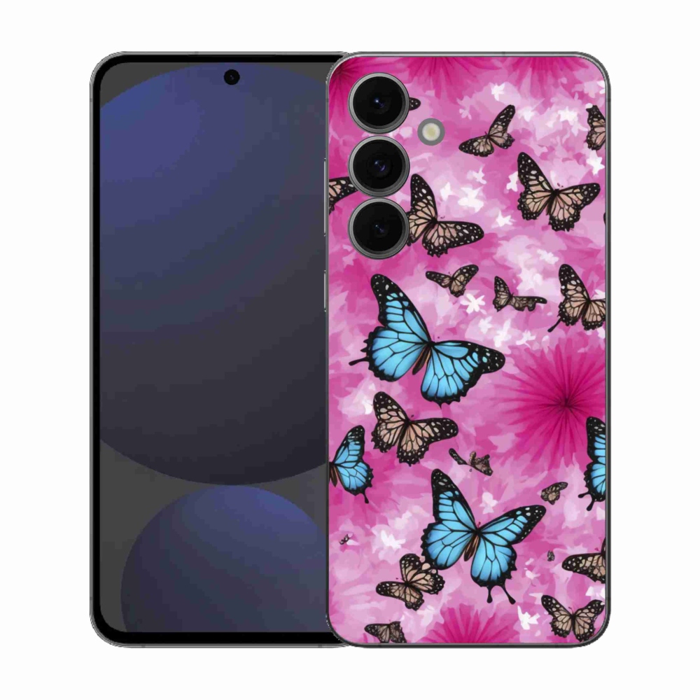 Gélový kryt mmCase na Samsung Galaxy S25 FE - motýlia záhrada