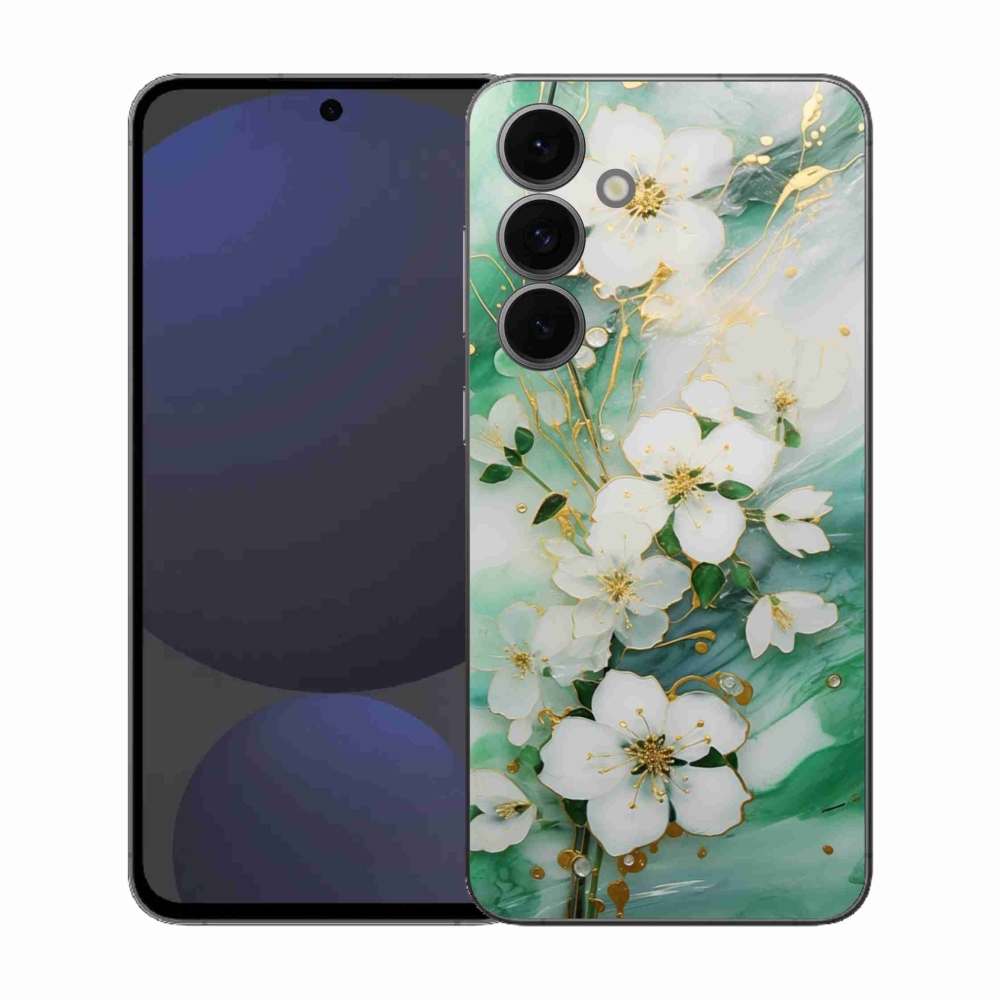 Gélový kryt mmCase na Samsung Galaxy S25 FE - nežné kvety