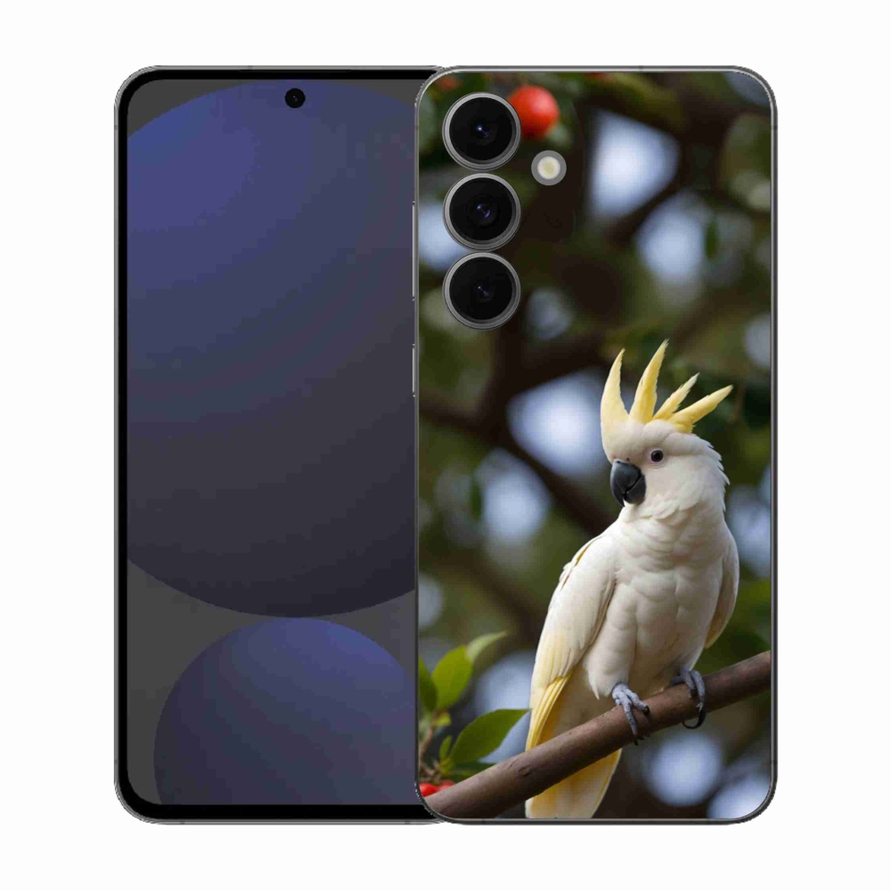 Gélový kryt mmCase na Samsung Galaxy S25 EFE - papagáj kakadu 3